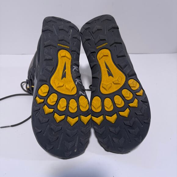 Altra Men's Lone Peak All Weather Sneaker Boots Ankle Trail Hike Grey Yellow 7 - Picture 9 of 9